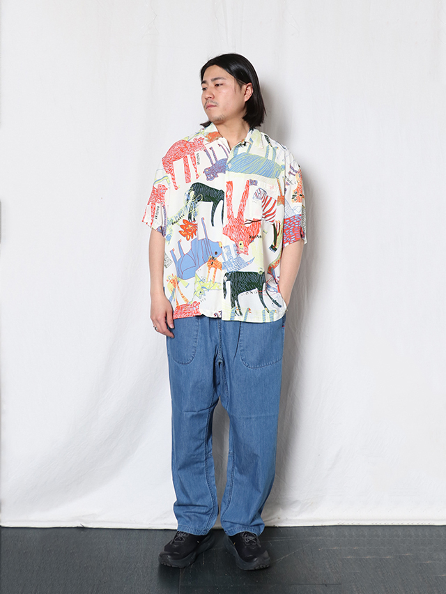 Lively animals レーヨンベニスビーチ半袖シャツ TIGRE BROCANTE