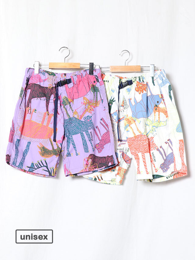 予約商品】Lively animals ヘリンボンイージーショートパンツ TIGRE