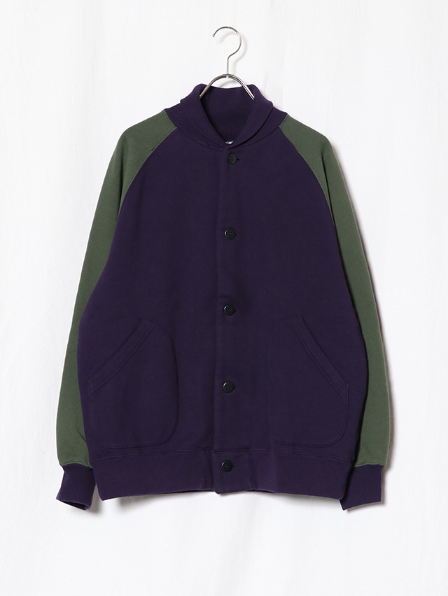 新品tigrebrocante bartuckshirtjbcket 30/7裏毛ベースボールジャケット TIGRE BROCANTE