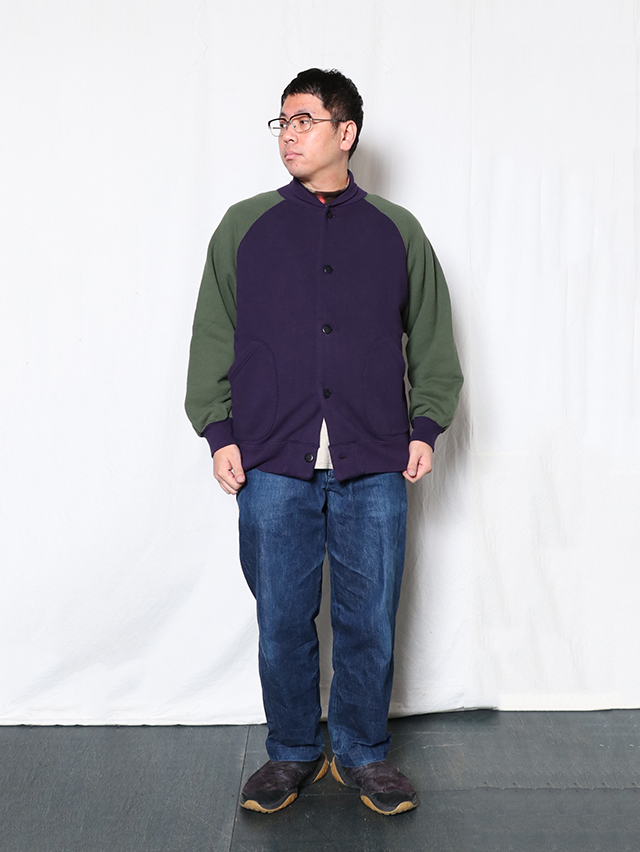 30/7裏毛ベースボールジャケット TIGRE BROCANTE