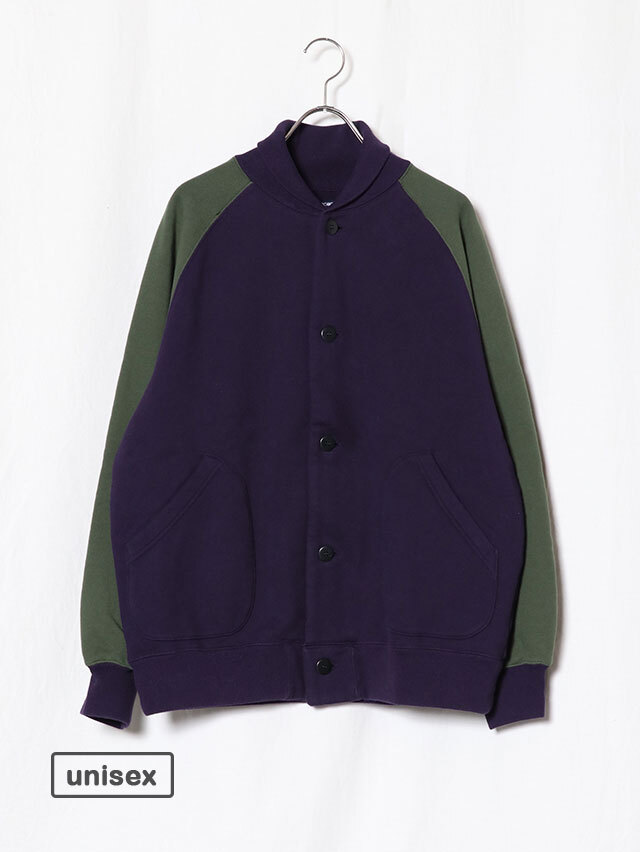 30/7裏毛ベースボールジャケット