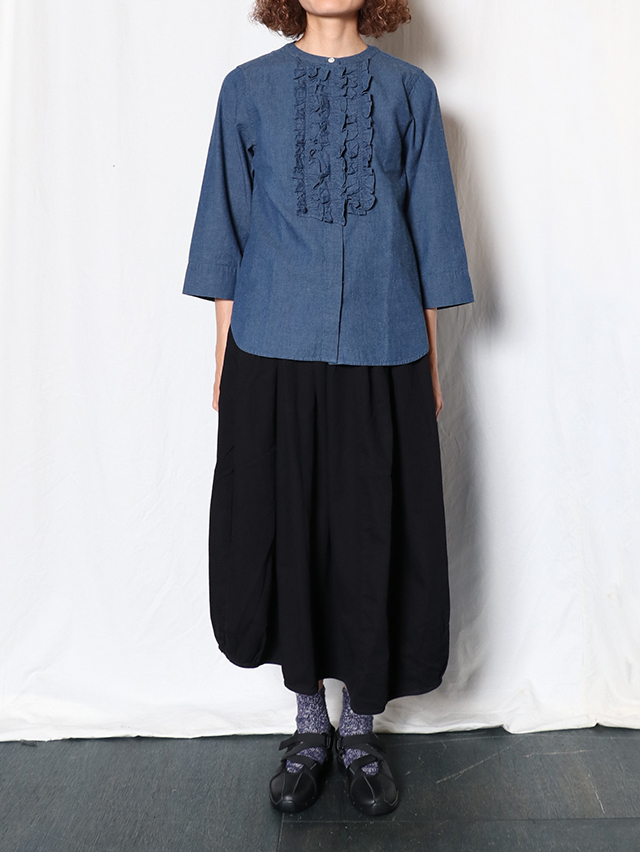 6オンスデニムバレルロングスカート TIGRE BROCANTE