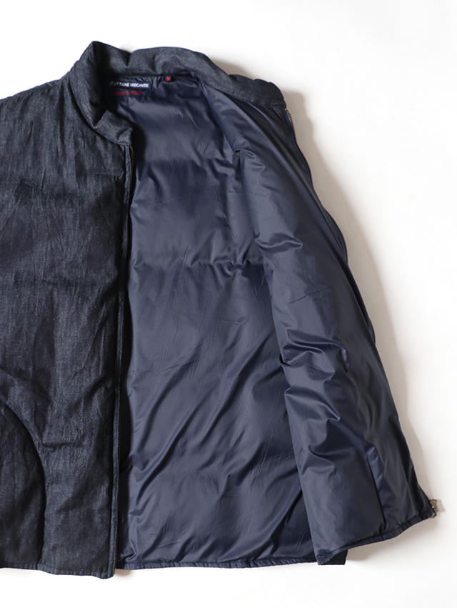 6オンスデニムダウンオープンZIPベスト TIGRE BROCANTE