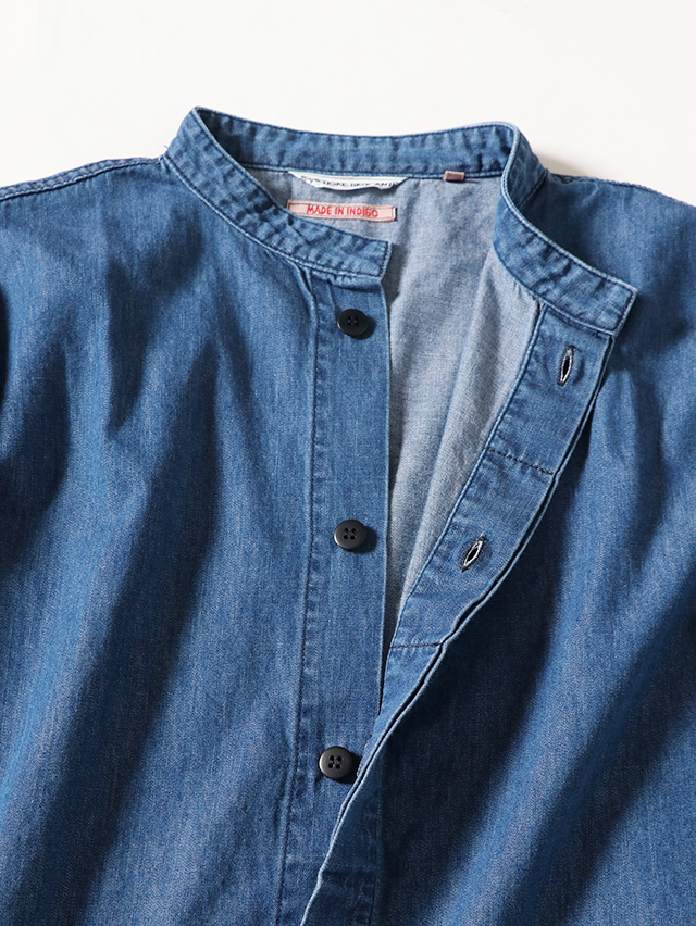 6オンスデニムヤッコオープン8分袖シャツ TIGRE BROCANTE