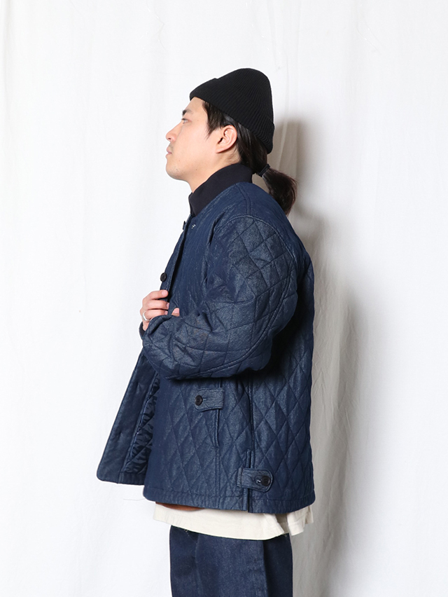 7オンスデニムキルティングボンバーマンリブジャケット TIGRE BROCANTE