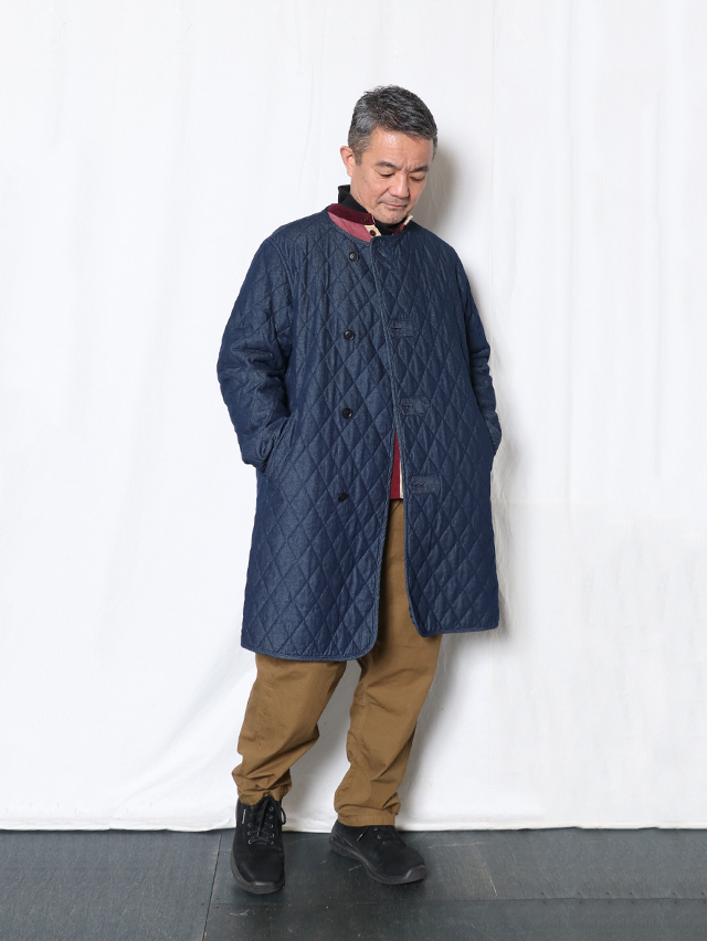 7オンスデニムキルティングライナーハーフコート TIGRE BROCANTE