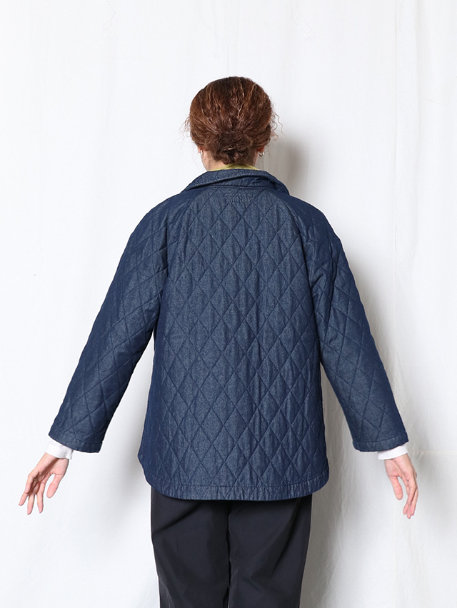美品 TIGRE BROCANTE 7オンス デニムキルティング ショールカラー 7オンスデニムキルティングショールカラーラグランジャケット TIGRE