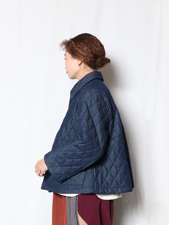 7オンスデニムキルティングウォームカラージャケット TIGRE BROCANTE