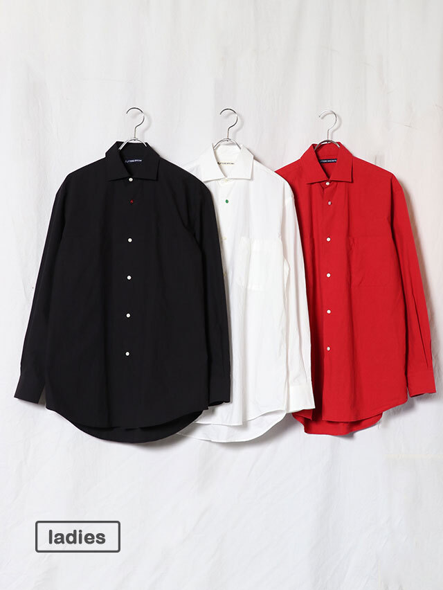 80タイプライター タイトカラーロングシャツ