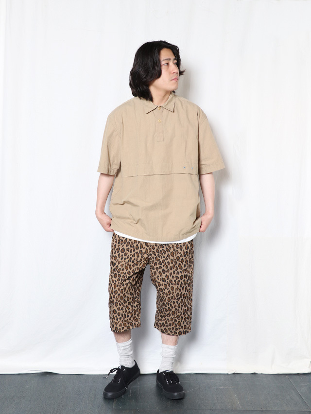 コットンナイロンレオパードタゴサクショートパンツ TIGRE BROCANTE