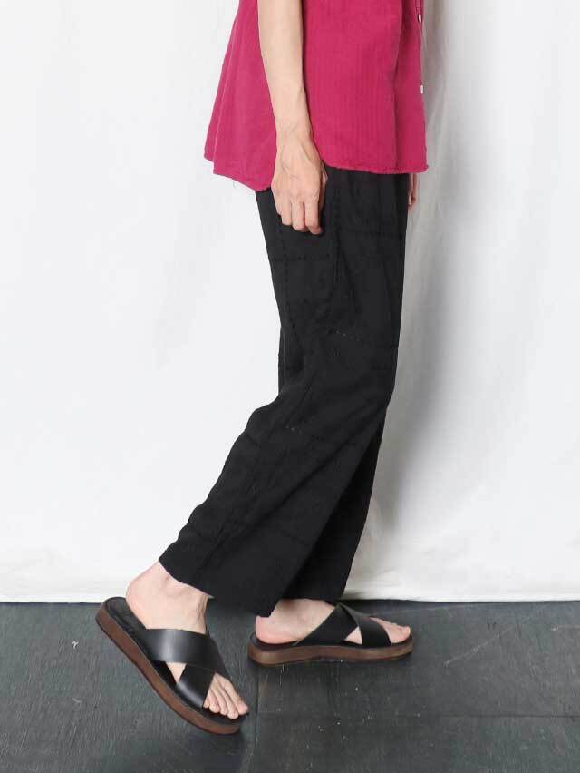 TIGRE BROCANTE コットンパンツ 裏地赤 ナチュラン TIGRE BROCANTE コットンパンツ 裏地赤 ナチュラン TIGRE BROCANTE