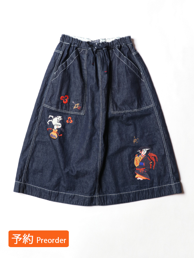 【予約商品】大津絵刺繍シラサギベイカースカート★クーポン対象