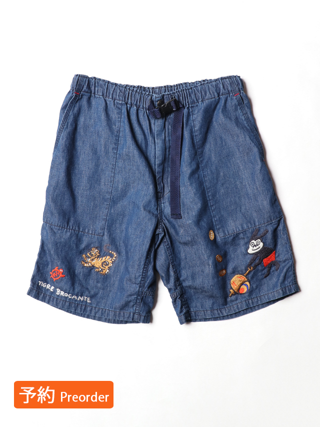 【予約商品】大津絵刺繍イージーショートパンツ★クーポン対象