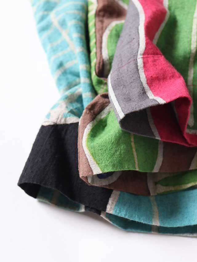 南国の葉Batikポケットフィセルロングスカート TIGRE BROCANTE