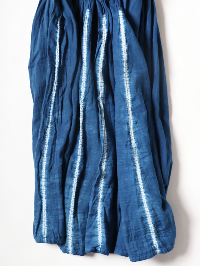 Thin Line絞りメニーギャザーマキシスカート TIGRE BROCANTE