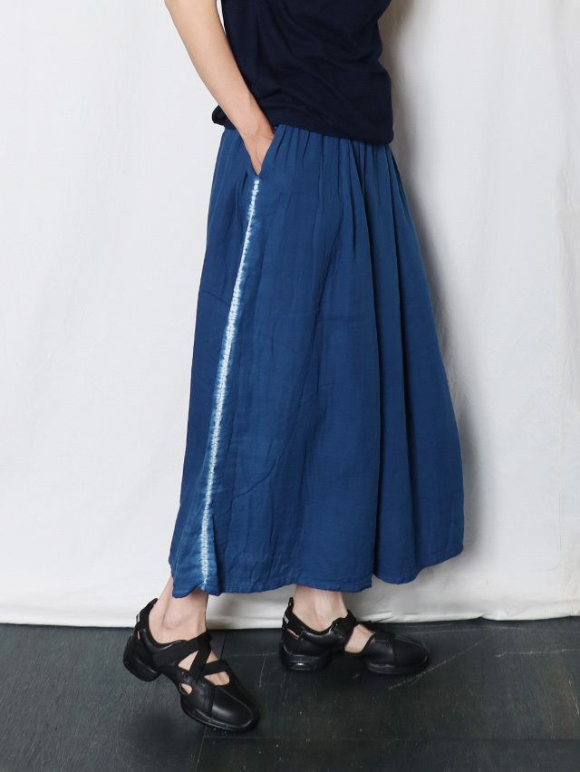 Thin Line絞りメニーギャザーマキシスカート TIGRE BROCANTE