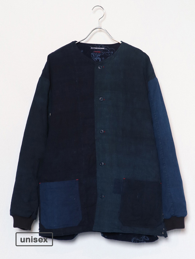 藍の古布 ショートリブジャケット