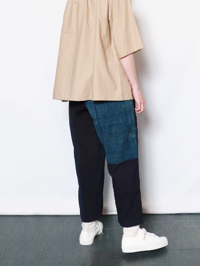 藍の古布タゴサクパンツ(ステッチ入り) TIGRE BROCANTE