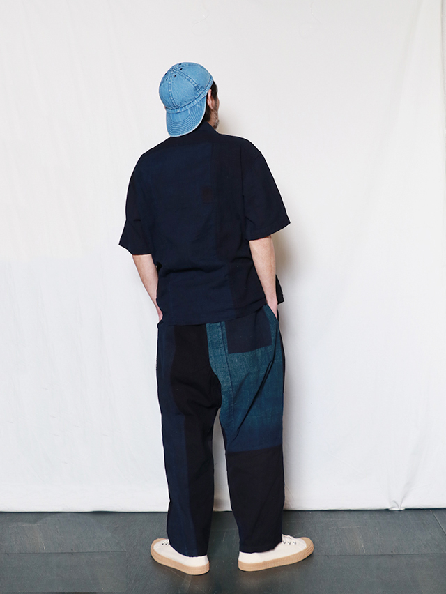 藍の古布タゴサクパンツ(ステッチ入り) TIGRE BROCANTE