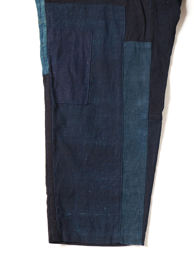 藍の古布タゴサクパンツ(ステッチ入り) TIGRE BROCANTE