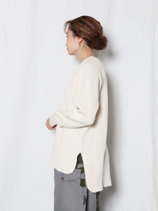 アーミーワッフルロックリブ長袖T TIGRE BROCANTE