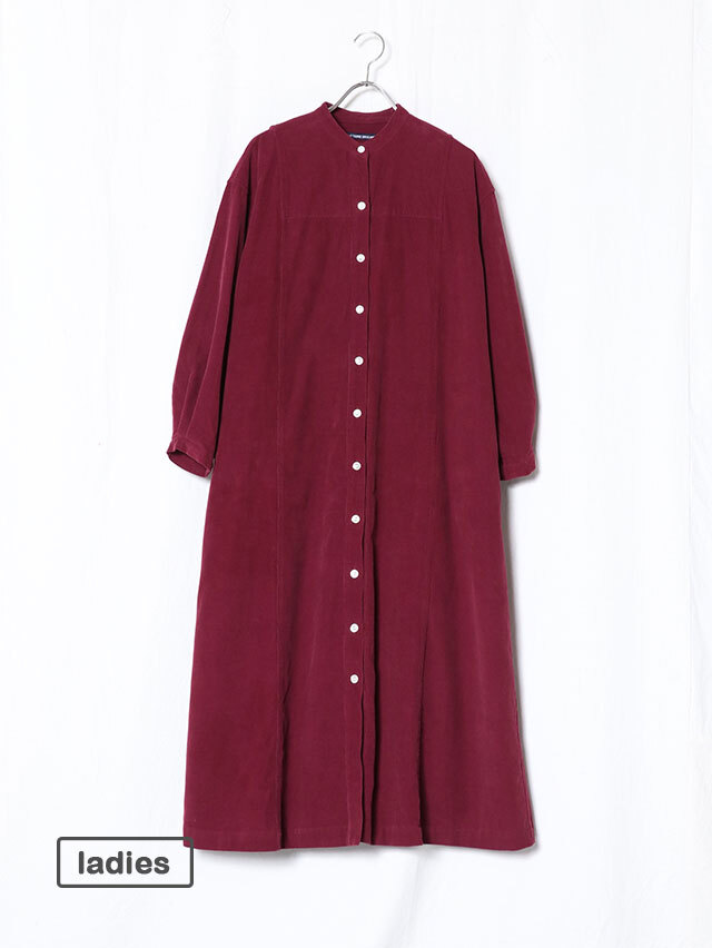 東炊きシャツコールコモドスウィッチ釦ワンピース