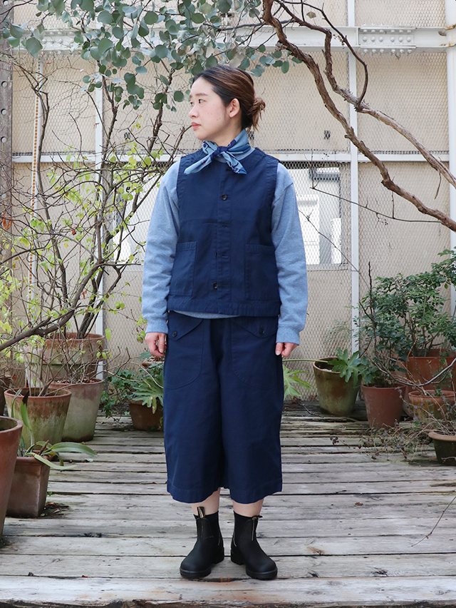 バックサテンカーゴキュロットパンツ TIGRE BROCANTE