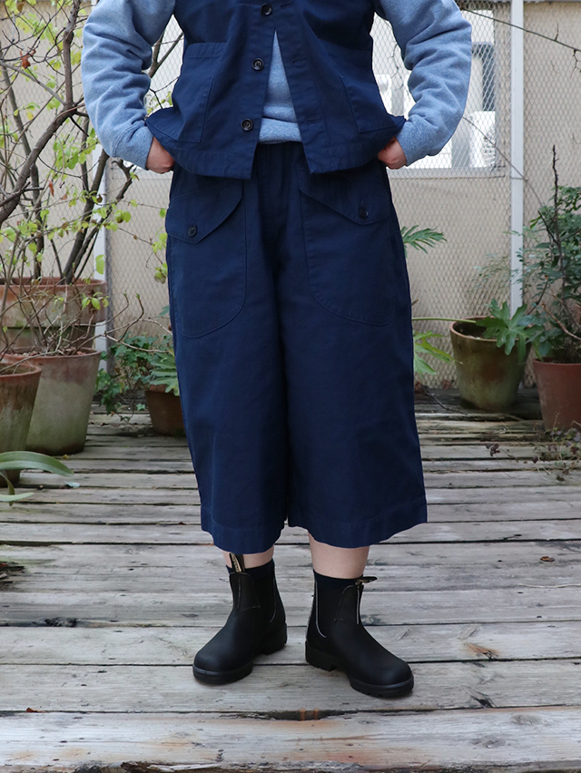 バックサテンカーゴキュロットパンツ TIGRE BROCANTE