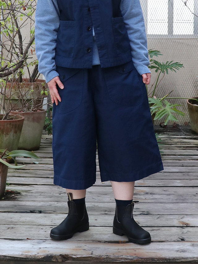 バックサテンカーゴキュロットパンツ TIGRE BROCANTE