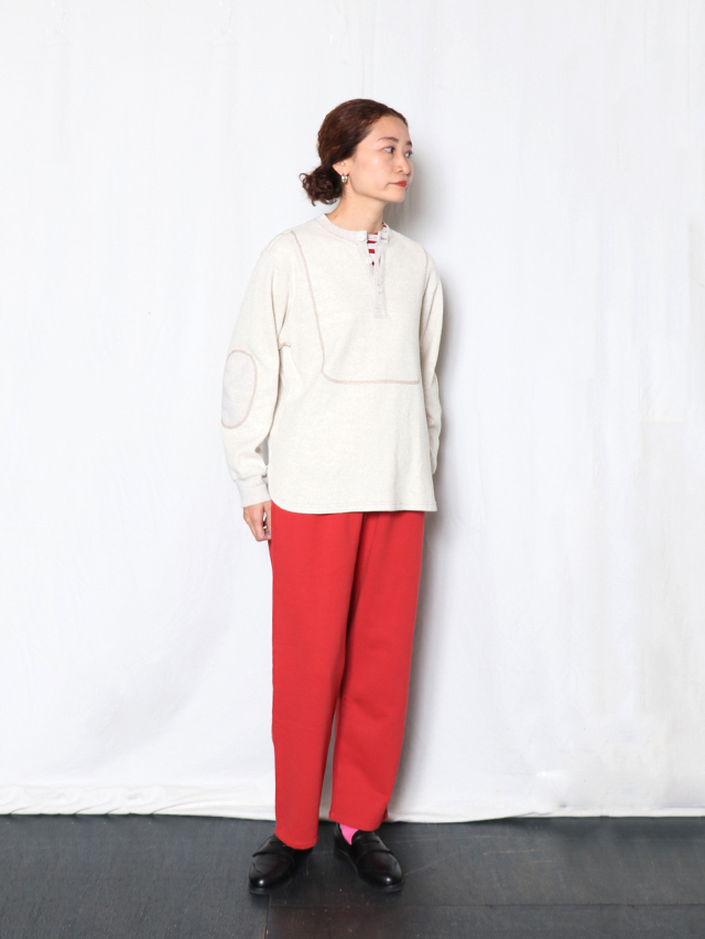 TIGRE BROCANTE コットンパンツ 裏地赤 ナチュラン BD裏毛クルタパンツ TIGRE BROCANTE