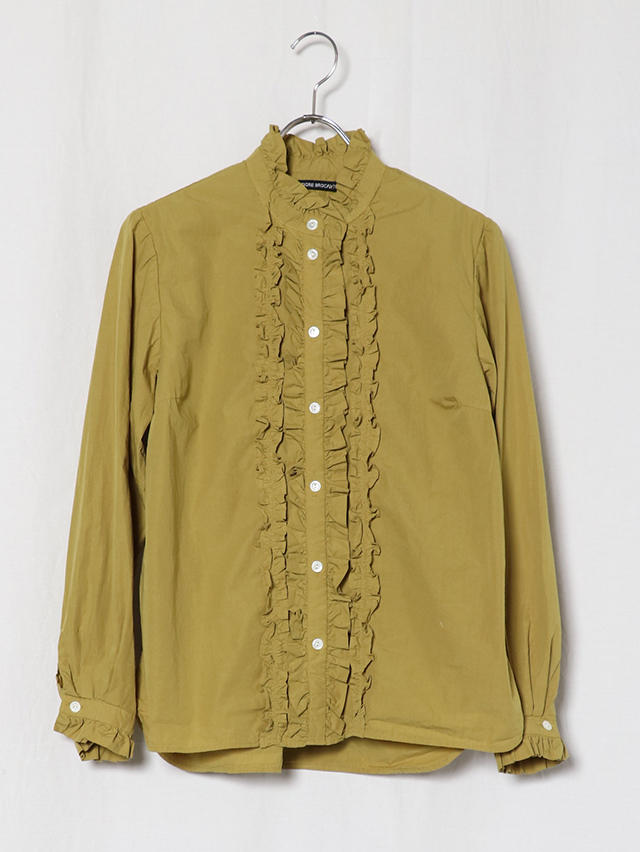 TIGRE BROCANTE ギャザーフリルシャツ ブロードリルフリル長袖シャツ TIGRE BROCANTE