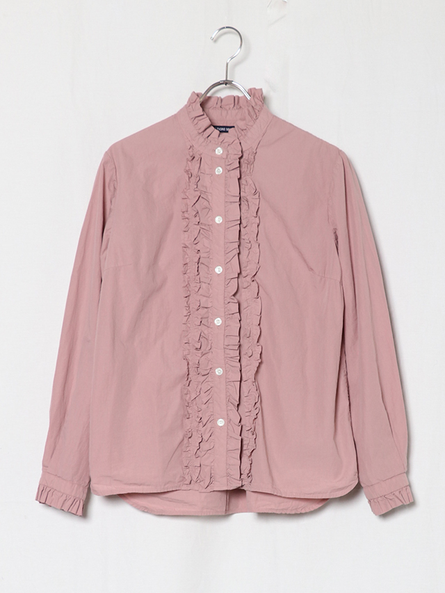 TIGRE BROCANTE ギャザーフリルシャツ ブロードリルフリル長袖シャツ TIGRE BROCANTE