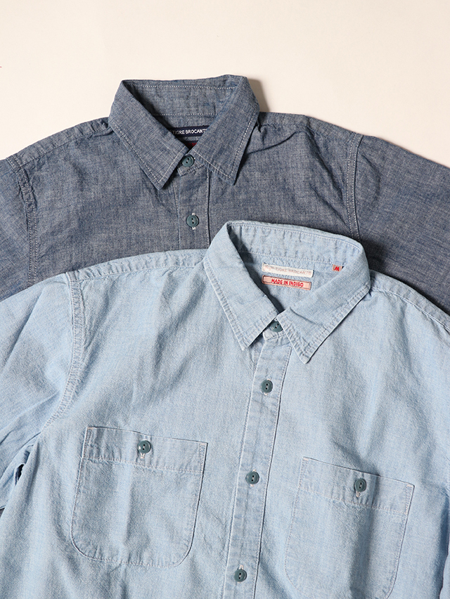 TIGRE BROCANTE メンズシャツ M 4.5ozシャンブレーレギュラーワークシャツ TIGRE BROCANTE