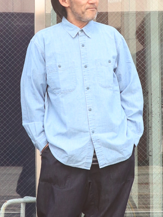 TIGRE BROCANTE メンズシャツ M 4.5ozシャンブレーレギュラーワークシャツ TIGRE BROCANTE