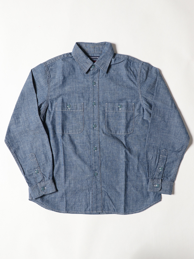 4.5ozシャンブレーレギュラーワークシャツ TIGRE BROCANTE