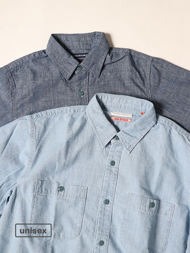 4.5ozシャンブレーレギュラーワークシャツ