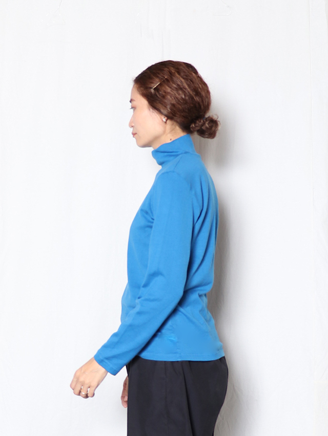 コットンニット天竺レディースタートルネック長袖T TIGRE BROCANTE