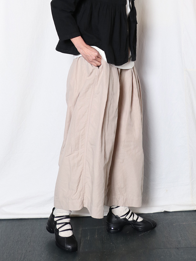 高密度コットンリネンハカマパンツ（Ladies F）