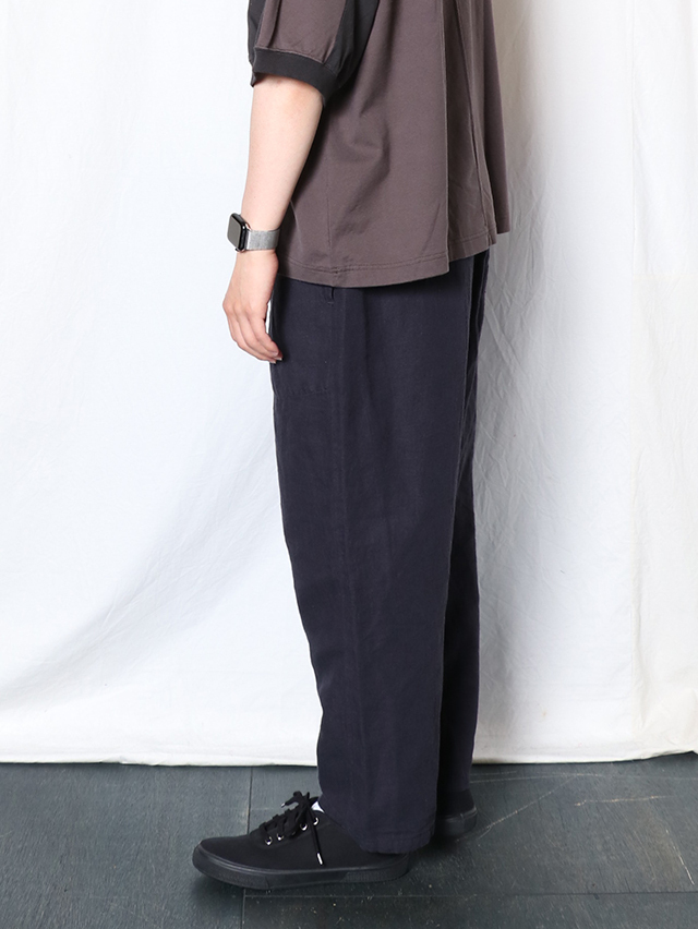 新聞の端切れ コットンリネンツイルタゴサクパンツ TIGRE BROCANTE