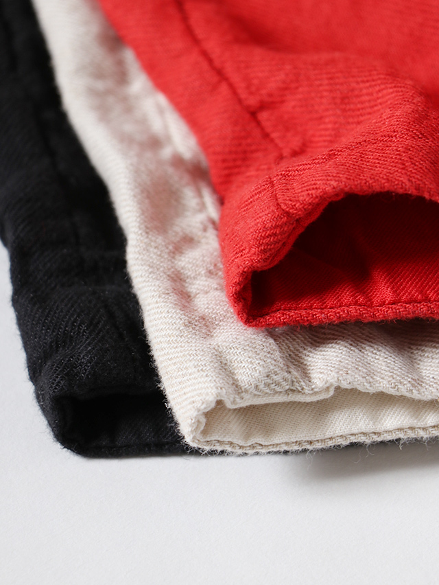 コットンリネンツイルギャザーワイドパンツ TIGRE BROCANTE