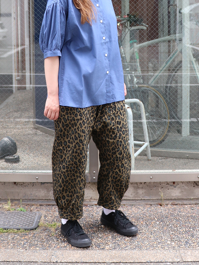コットンナイロンレオパードムエタイ8分丈パンツ TIGRE BROCANTE