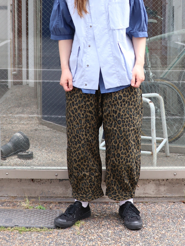 コットンナイロンレオパードムエタイ8分丈パンツ TIGRE BROCANTE