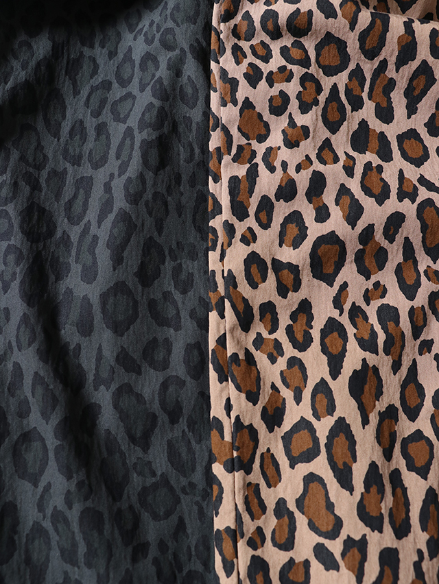 コットンナイロンレオパードタゴサクロングパンツ ティグルブロカンテ