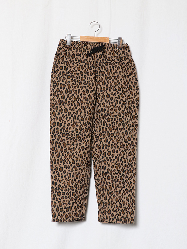 コットンナイロンレオパードタゴサクロングパンツ