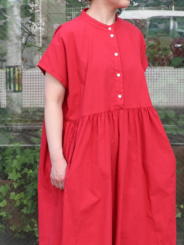コードストライプギャザードロップワンピース TIGRE BROCANTE