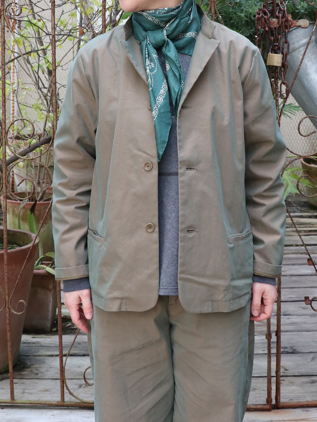 C/P玉虫ギャバショートラペルジャケット TIGRE BROCANTE