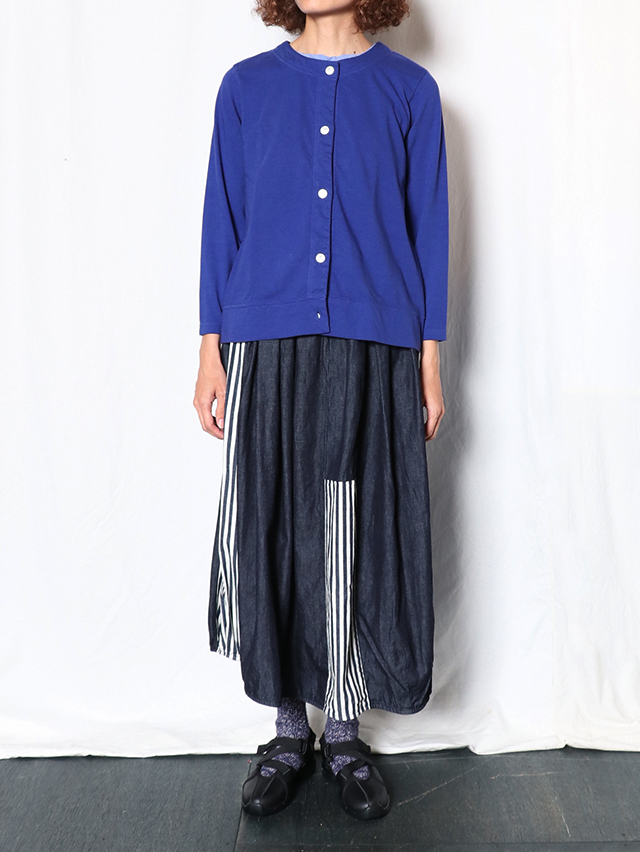 6オンスデニム×インディゴヒッコリーバレルロングスカート TIGRE BROCANTE