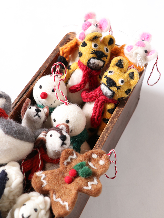 フェルトクリスマスオーナメント(1個ずつ) TIGRE BROCANTE