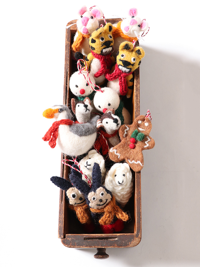 フェルトクリスマスオーナメント(1個ずつ) TIGRE BROCANTE