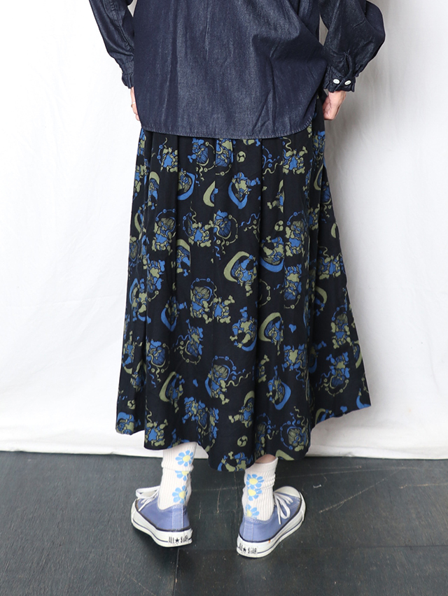 風神雷神ネルポケットフィセルロングスカート TIGRE BROCANTE
